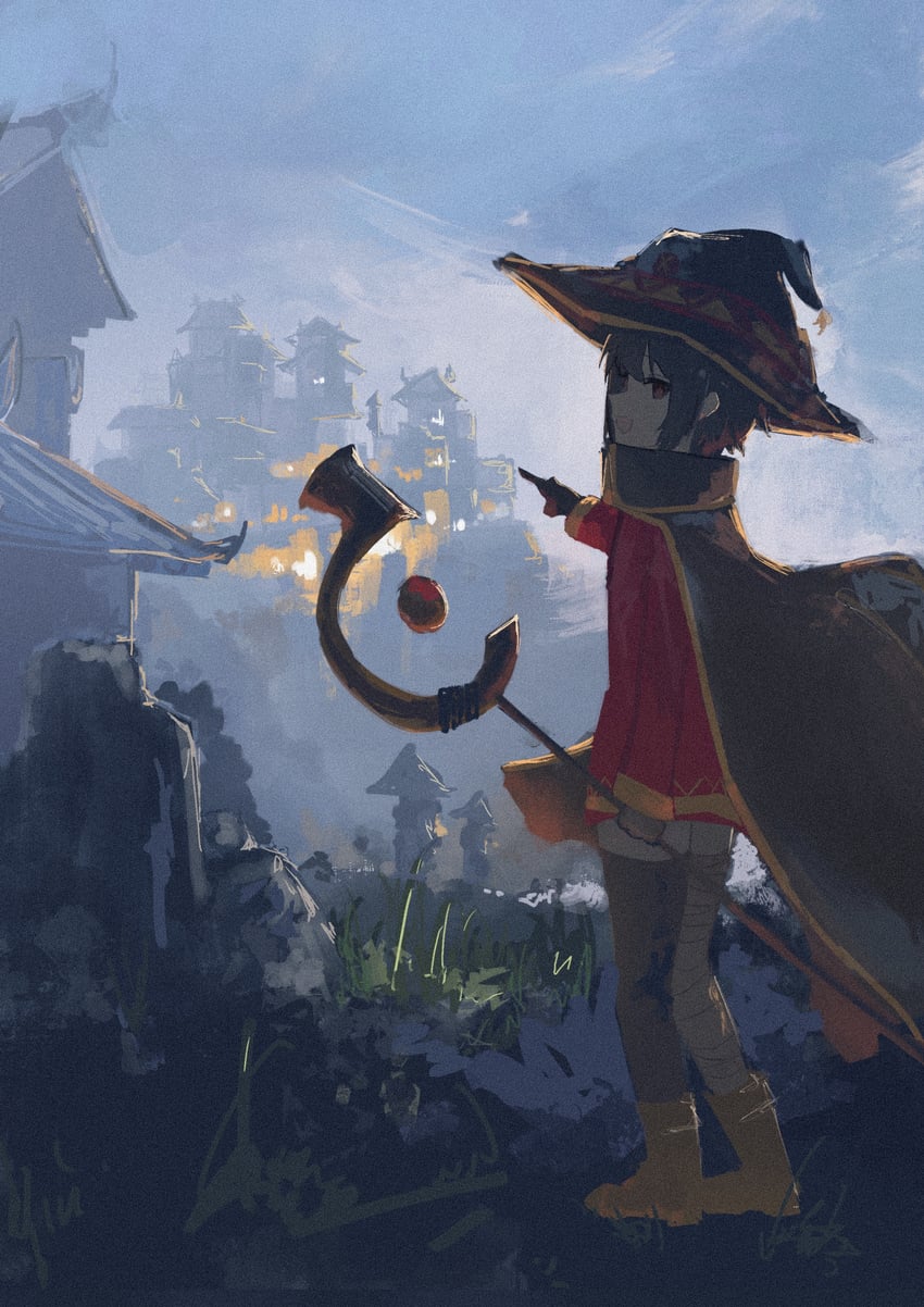 megumin (kono subarashii sekai ni shukufuku wo!) drawn by koukouya