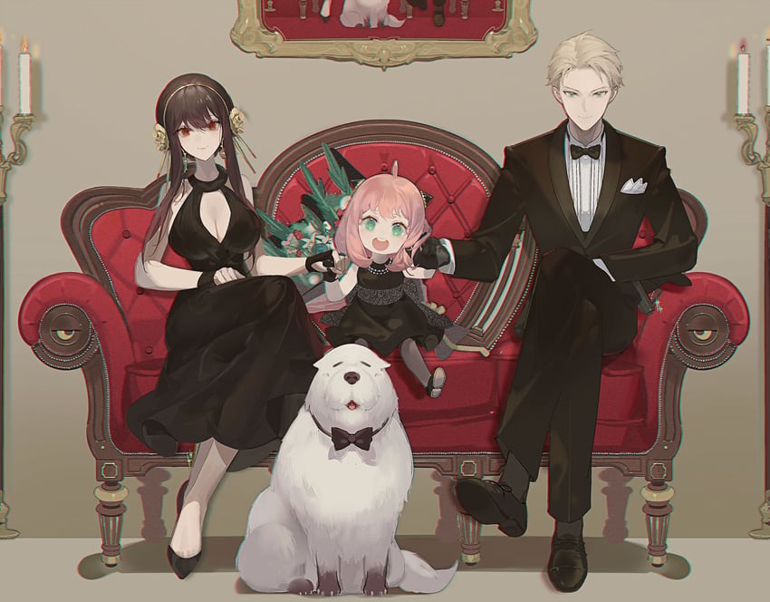 yor briar, anya, twilight, and bond (spy x family) drawn by samo_(shichun_samo)