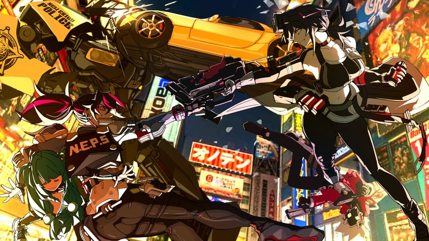 zhu yuan, qingyi, grace howard, billy kid, and barricade (zenless zone zero and 1 more) drawn by heartbreak_juan