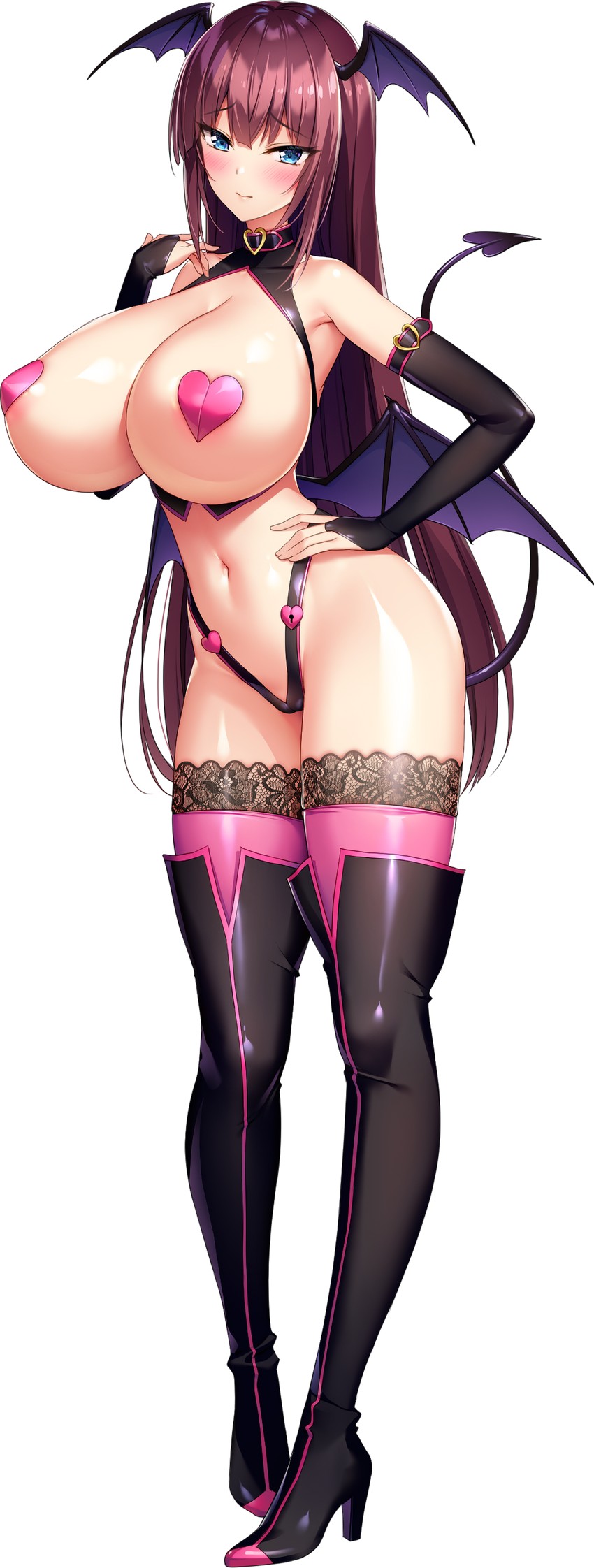 washimiya takami (motto! haramase! honoo no oppai isekai chou ero succubus gakuen!) drawn by derauea