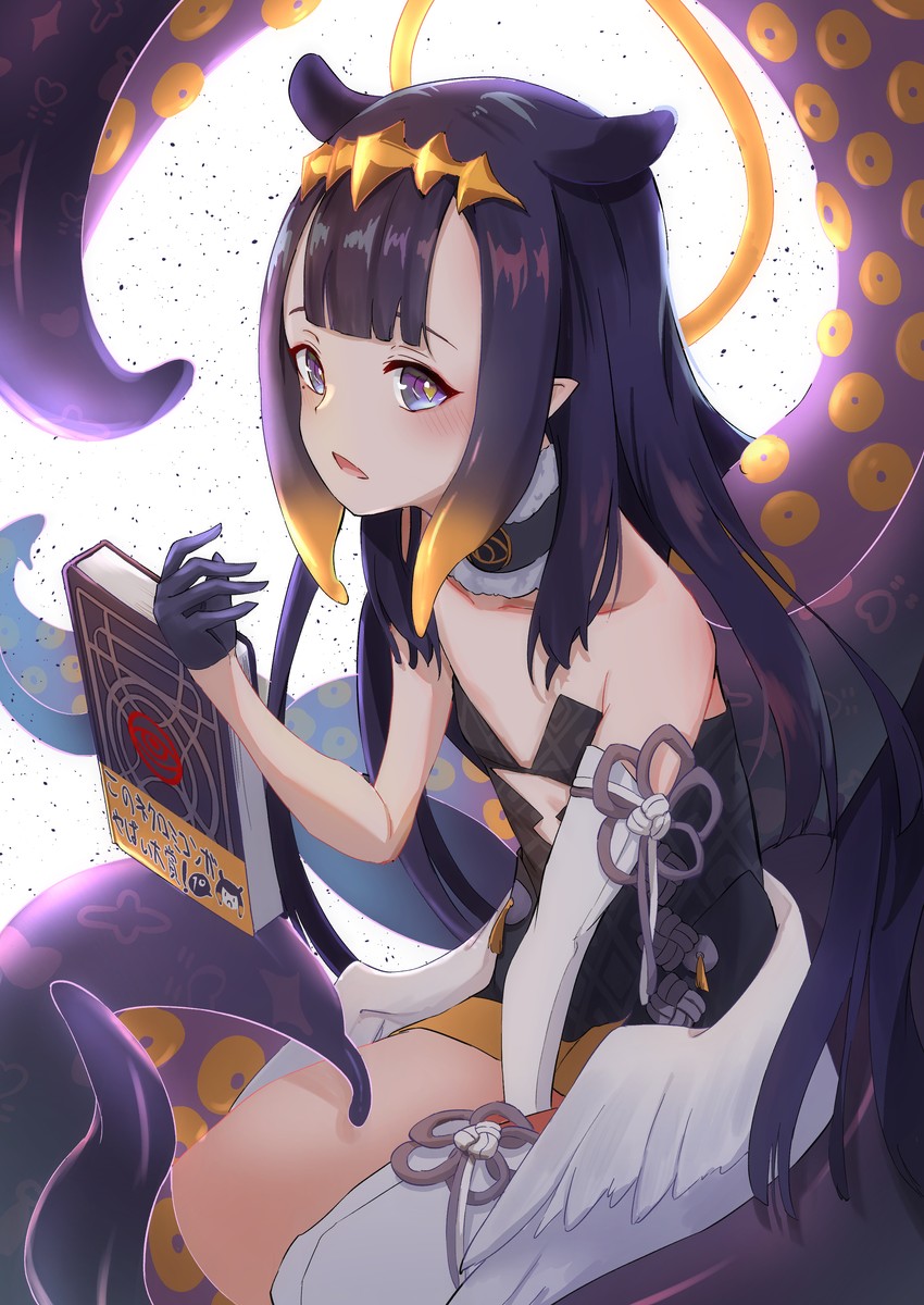 ninomae ina'nis and ao-chan (hololive and 1 more) drawn by yakurope-moko