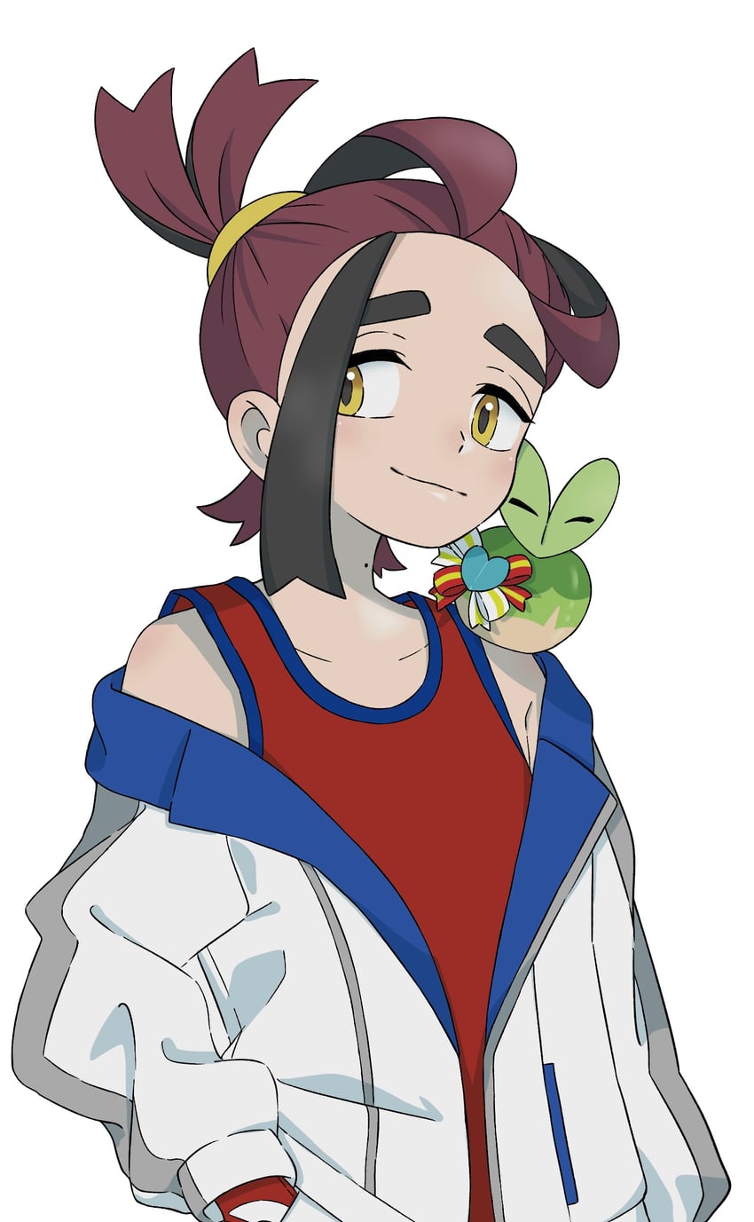 kieran and applin (pokemon and 1 more) drawn by waya_sugu