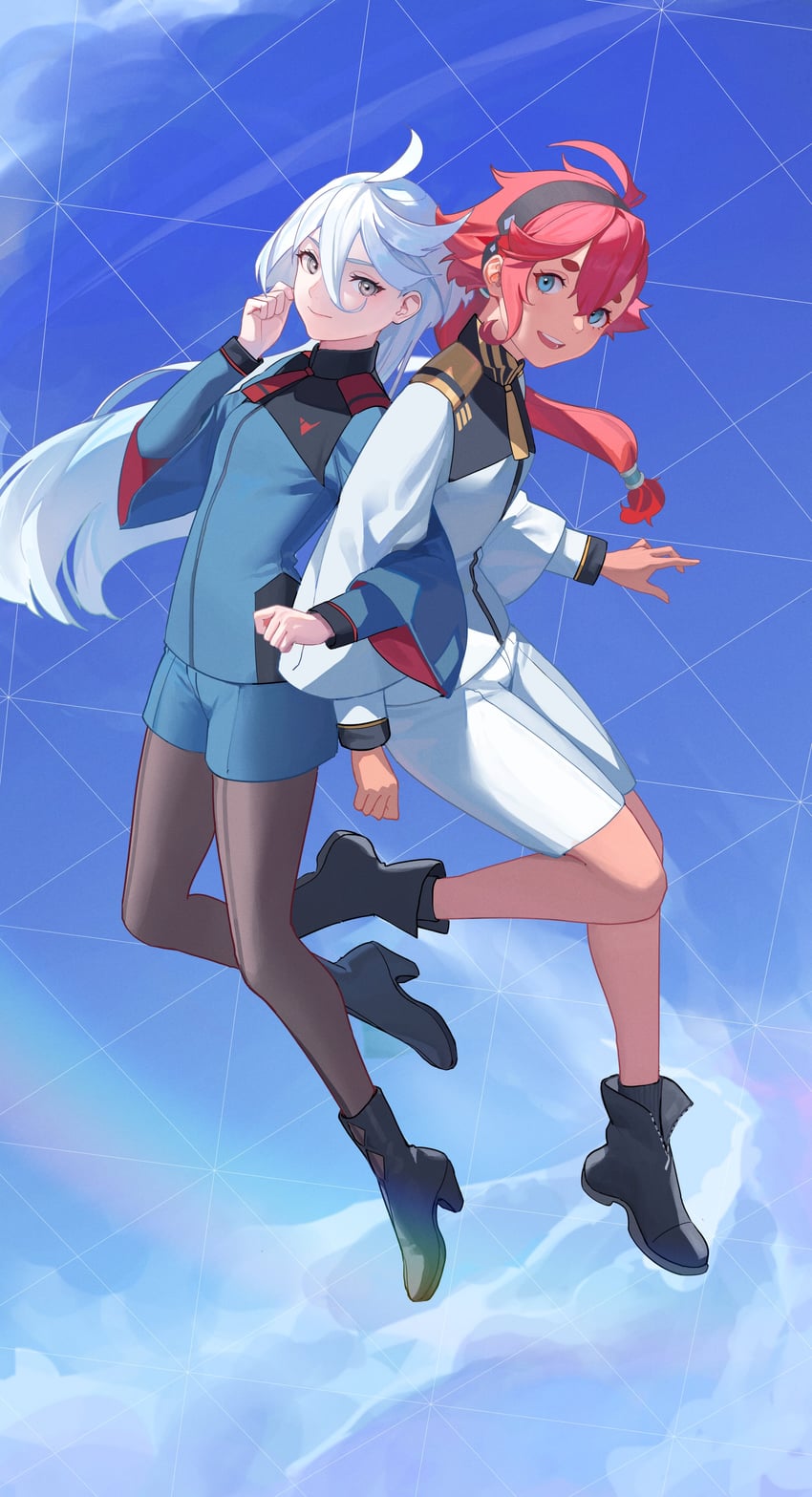 suletta mercury and miorine rembran (gundam and 1 more) drawn by drid