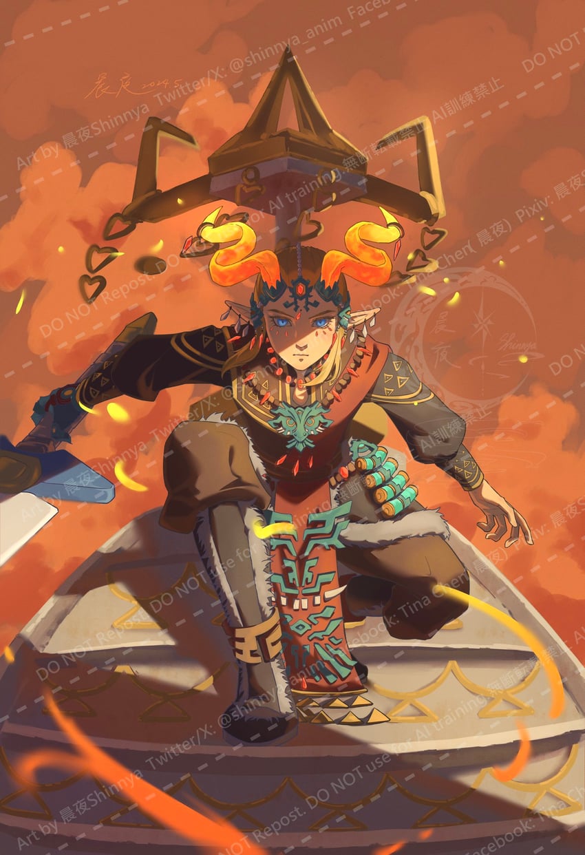 link (the legend of zelda and 1 more) drawn by shinnya