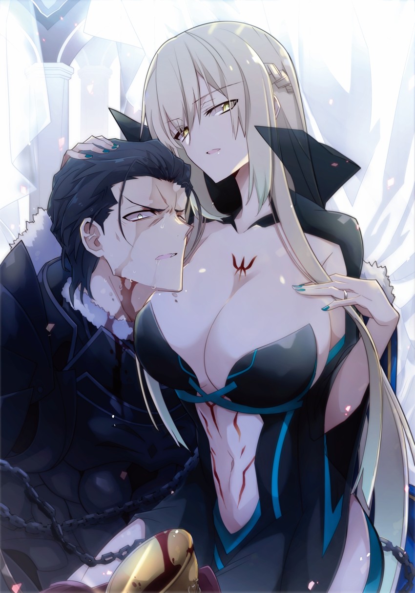 morgan le fay and agravain (fate and 2 more) drawn by nogi_(acclima)