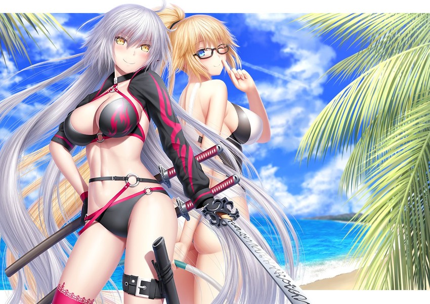 jeanne d'arc alter and jeanne d'arc (fate and 1 more) drawn by masatoki