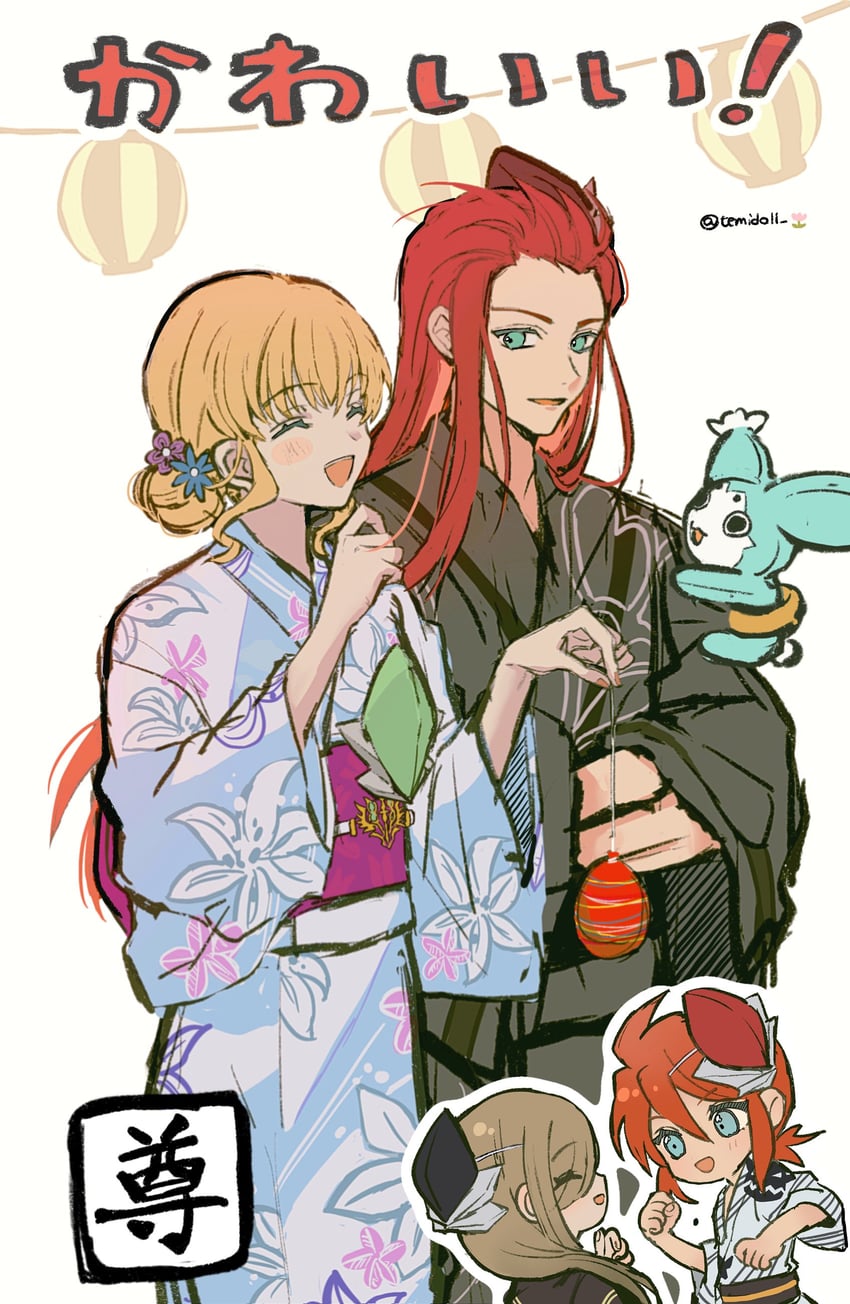 tear grants, luke fon fabre, natalia luzu kimlasca lanvaldear, mieu, and asch (tales of and 2 more) drawn by temidoll