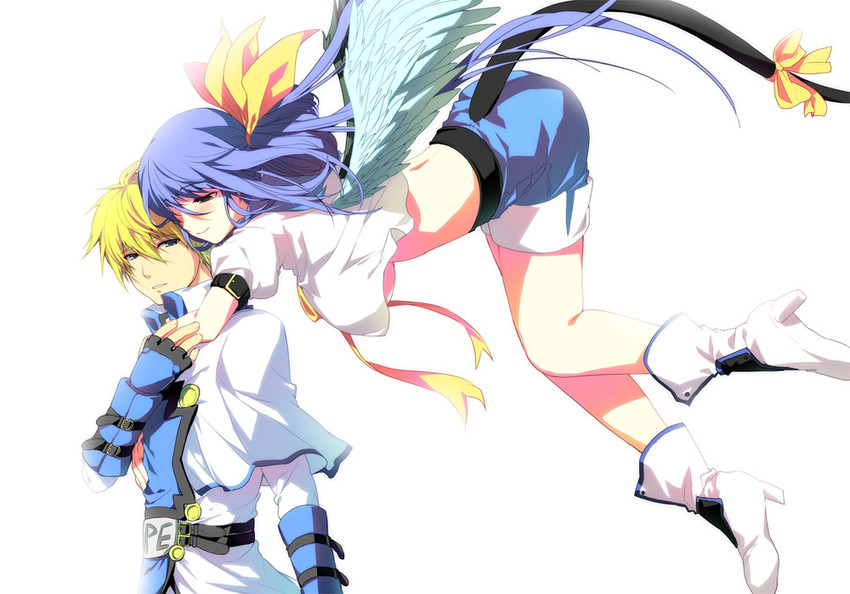dizzy and ky kiske (guilty gear) drawn by ookami_ryousuke