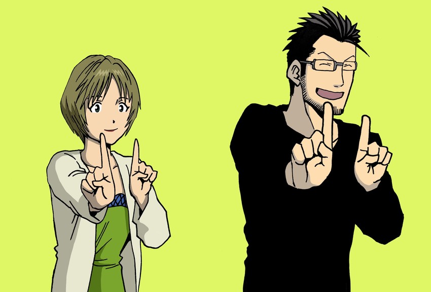 maes hughes and gracia hughes (fullmetal alchemist) drawn by lee_(dragon_garou)