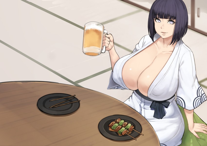 hyuuga hinata (naruto and 1 more) drawn by metal_owl_(aden12)