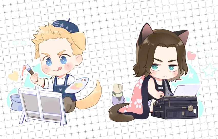 steve rogers and bucky barnes (marvel and 2 more) drawn by luo_jie