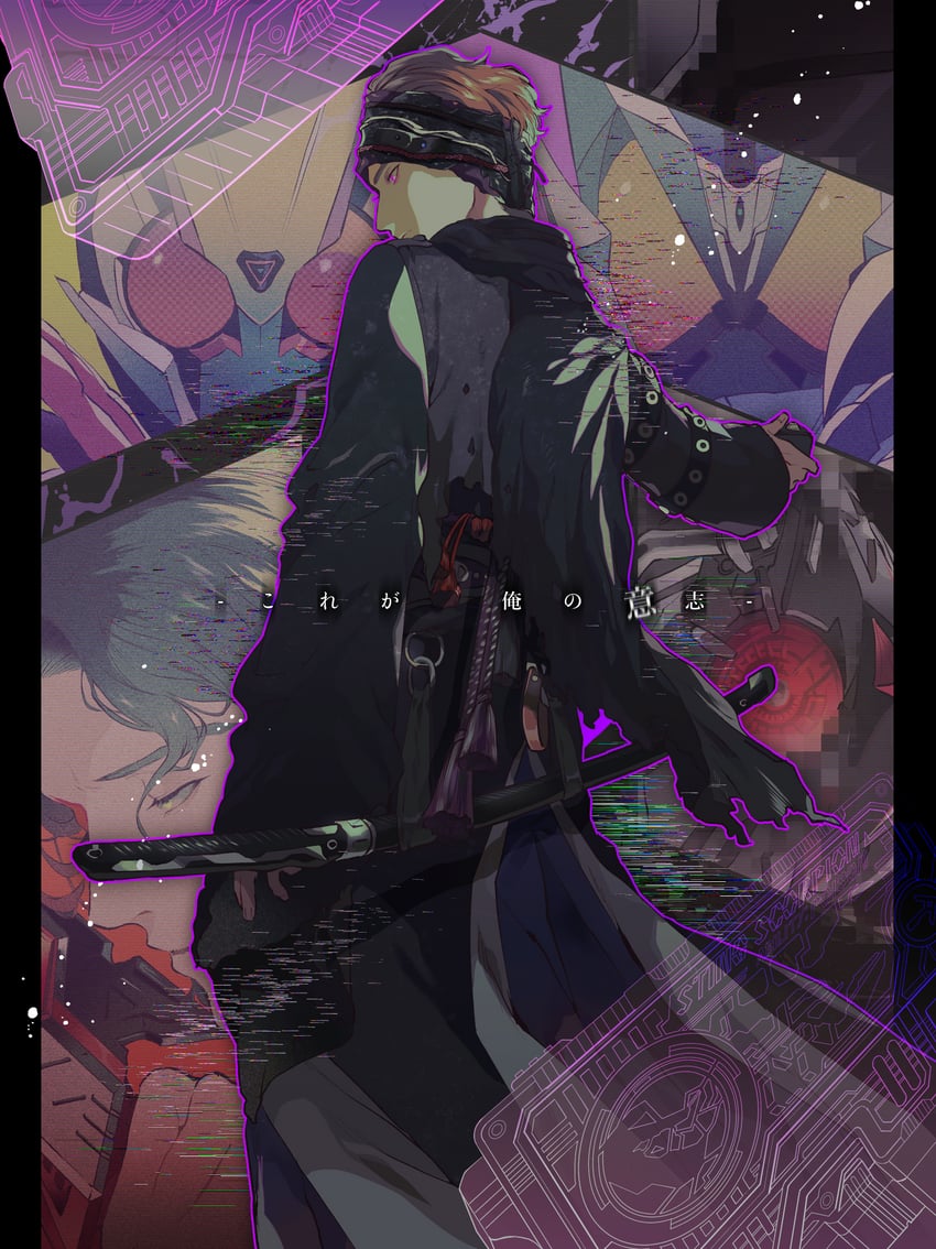 kamen rider zero-two, horobi, jin, kamen rider ark-one, and kamen rider horobi (kamen rider and 1 more) drawn by hinoe_(right-hnxx03)