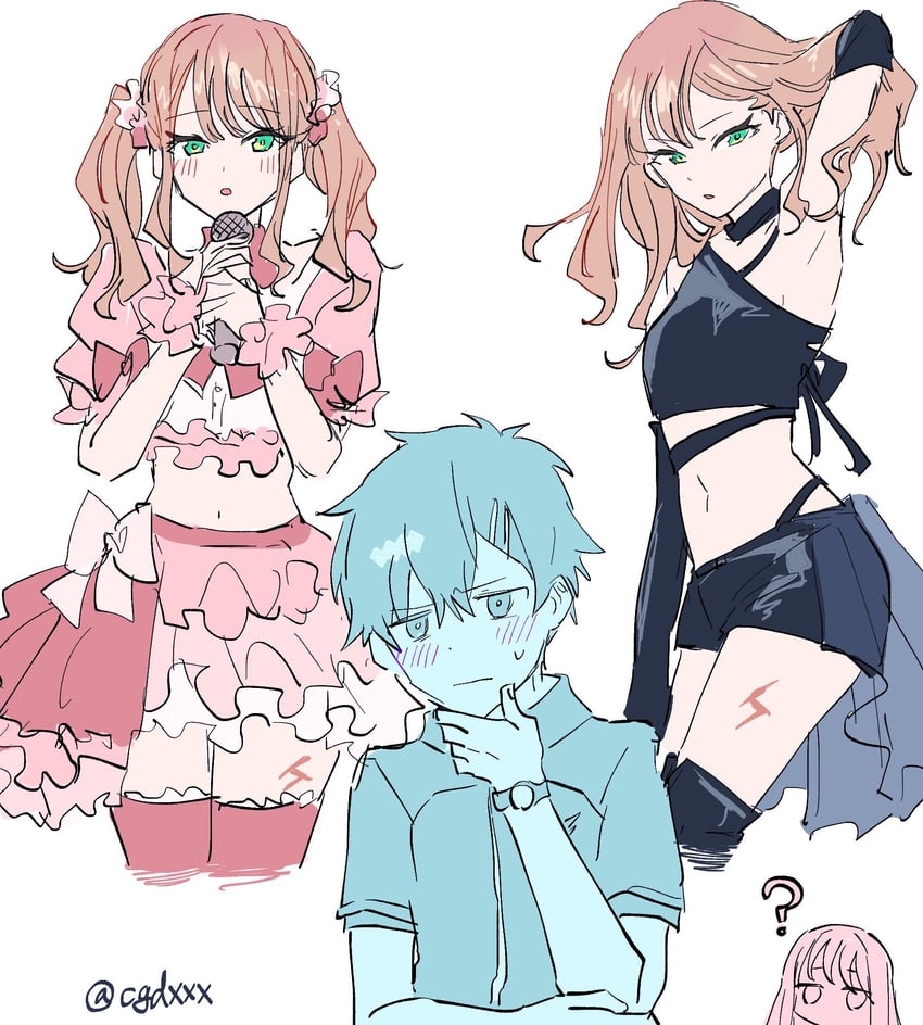 minami yume and asanaka yomogi (gridman universe) drawn by himagosan