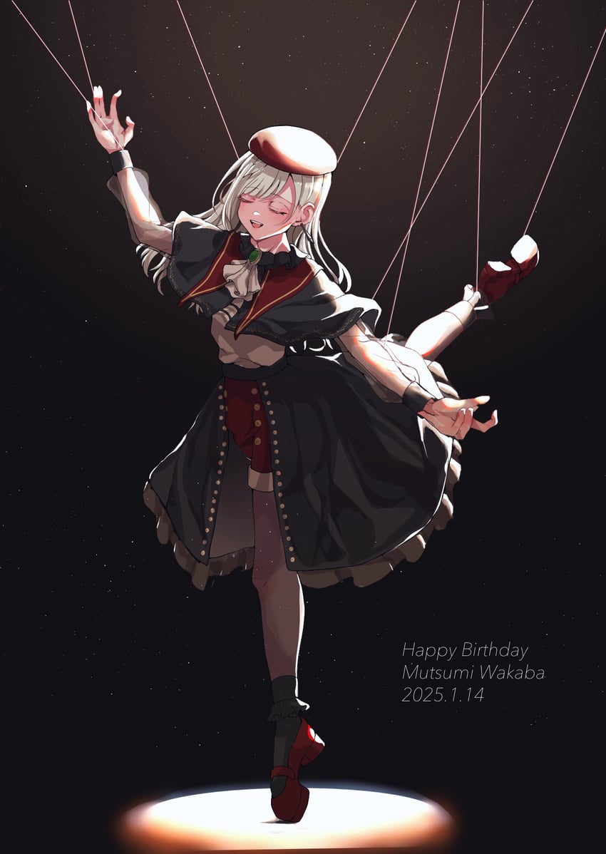 wakaba mutsumi and mortis (bang dream! and 1 more) drawn by rousei