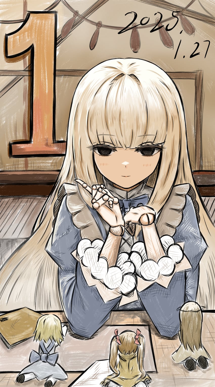 doll alice, edith liddell, alice liddell, and lorina liddell (black souls and 1 more) drawn by user_ajkx8745