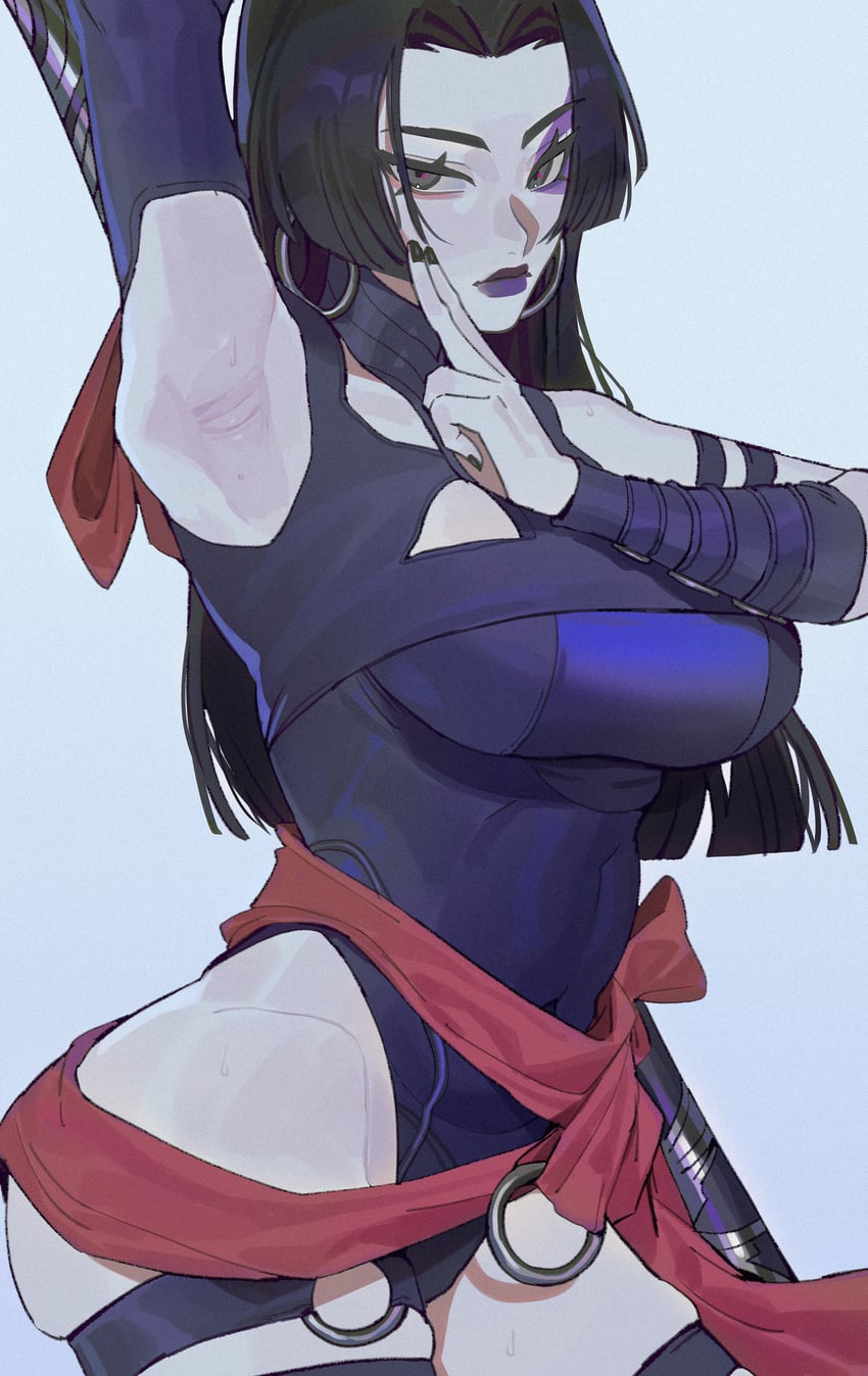 psylocke (marvel and 2 more) drawn by ajisai_(kyukurarin)