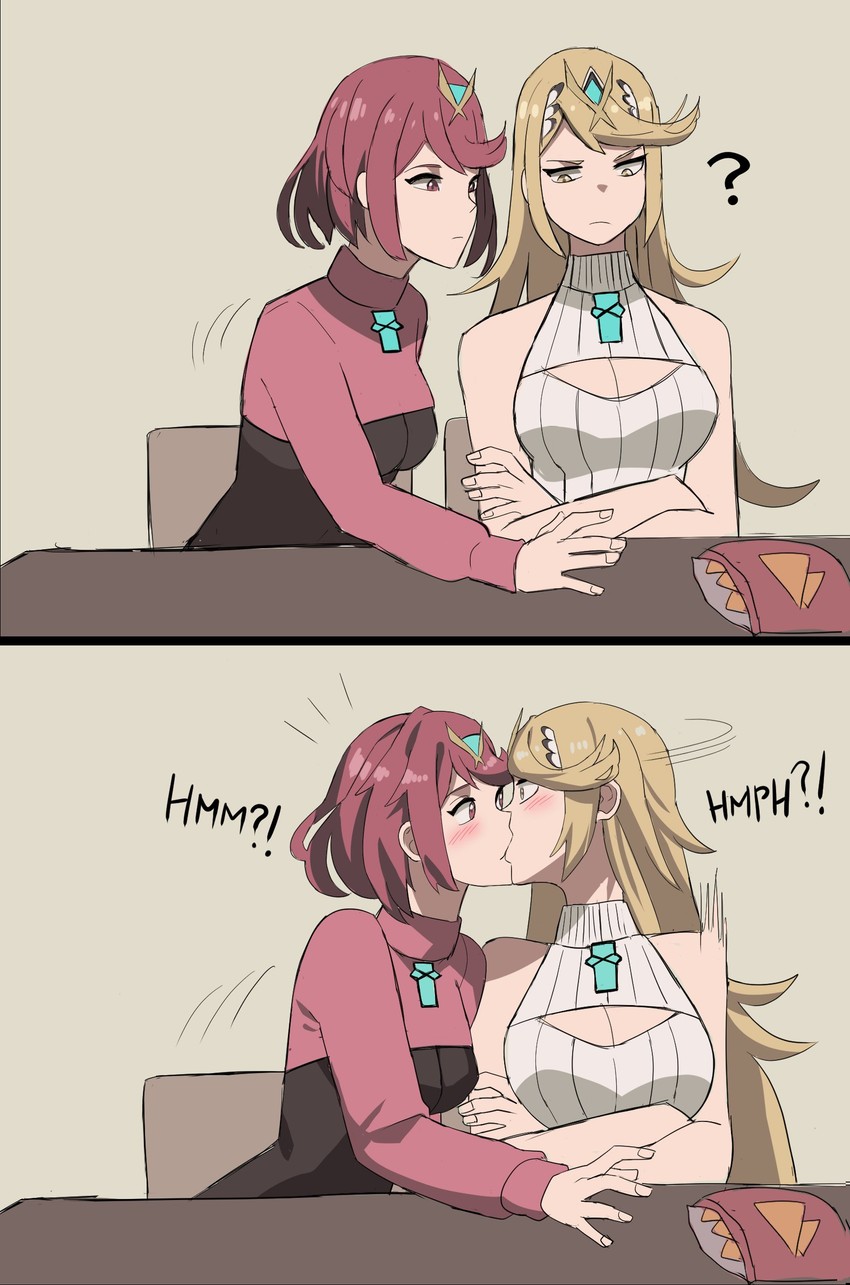 pyra and mythra (xenoblade chronicles and 1 more) drawn by jourd4n