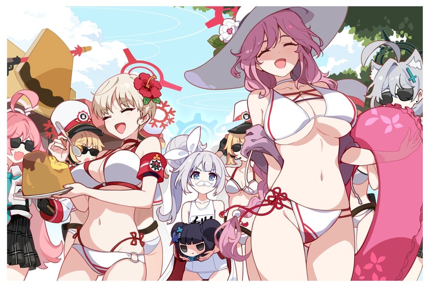 shiroko, hoshino, shiroko terror, marina, cherino, and 1 more (blue archive) drawn by ideolo