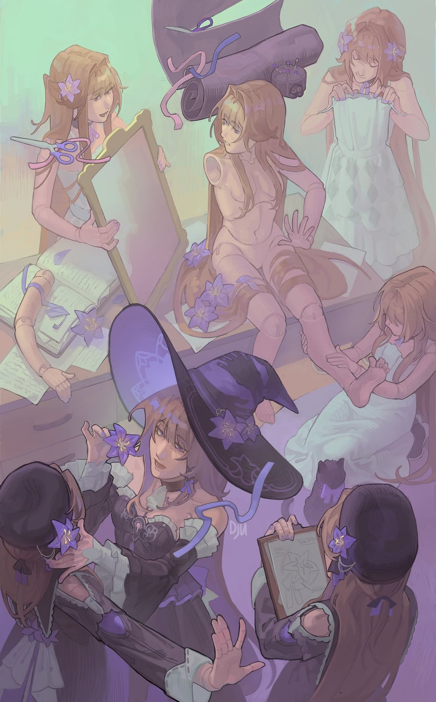 herta and the herta (honkai and 1 more) drawn by dju_grny