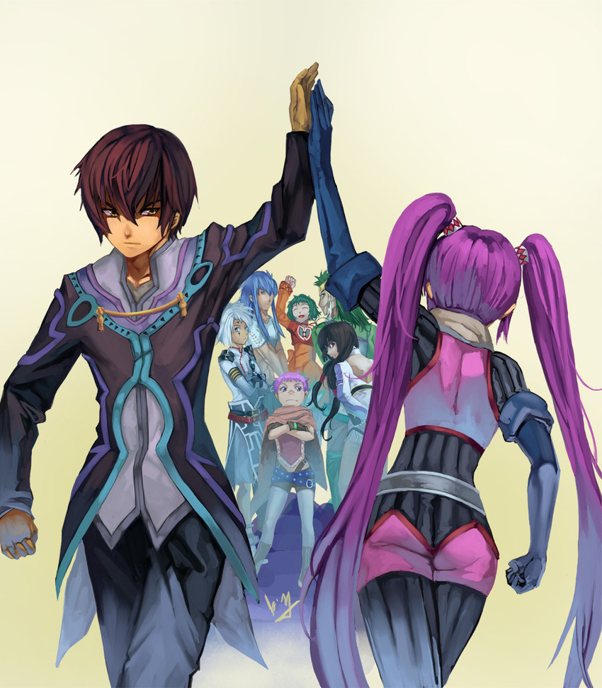 sophie, jude mathis, farah oersted, kohaku hearts, regal bryan, and 3 more (tales of and 8 more) drawn by club3
