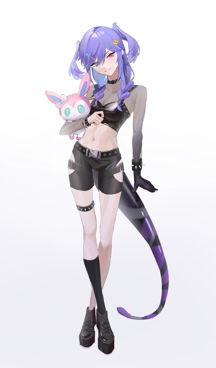 sylveon and selen tatsuki (pokemon and 2 more) drawn by guriddopitto