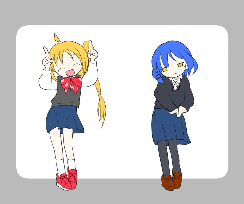 ijichi nijika and yamada ryo (needy girl overdose and 1 more) drawn by k-s-mato877