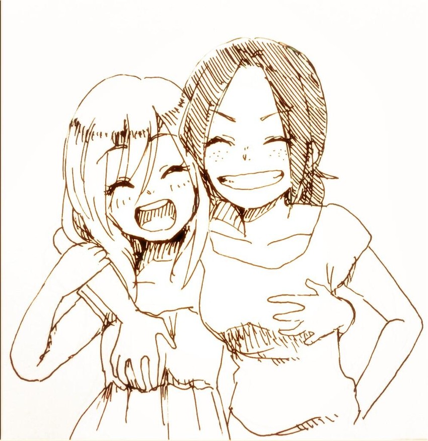 krista lenz and ymir (shingeki no kyojin) drawn by puni_(artist)