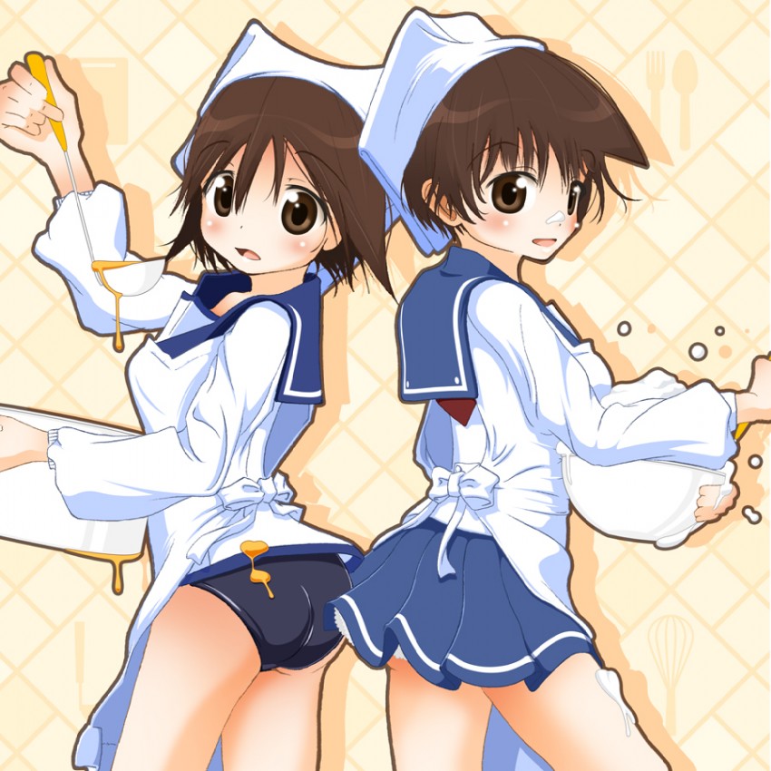 miyafuji yoshika and miyanaga saki (world witches series and 2 more) drawn by ao_yasai