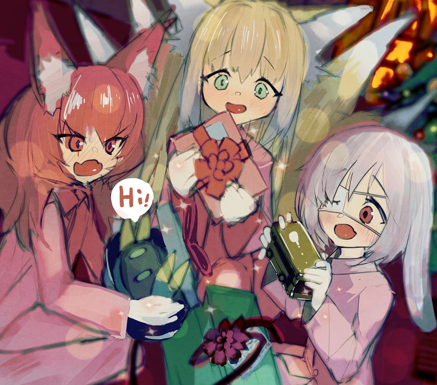 suzuran, shamare, popukar, and domesticated metal crab (arknights) drawn by hame_ana_zpoo