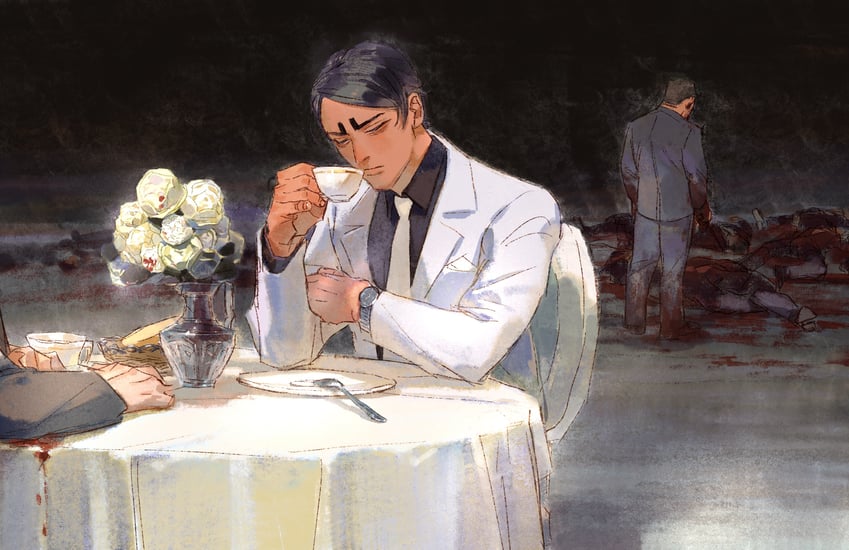 tsukishima hajime and koito otonoshin (golden kamuy) drawn by chengongzi123
