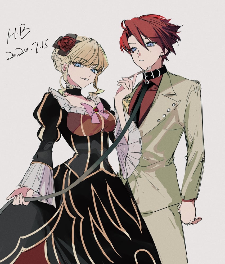 beatrice and ushiromiya battler (umineko no naku koro ni) drawn by finsuess