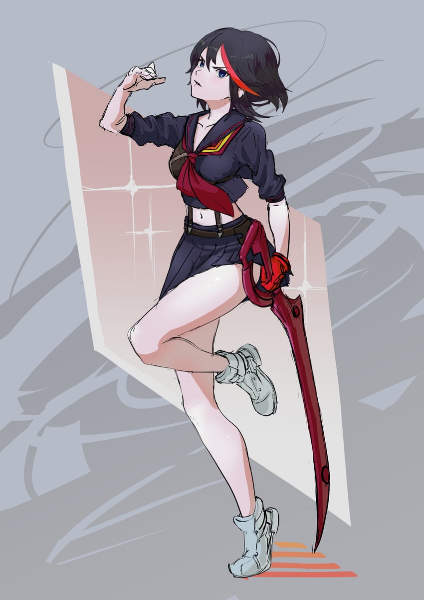 matoi ryuuko and senketsu (kill la kill) drawn by urewe_fubu