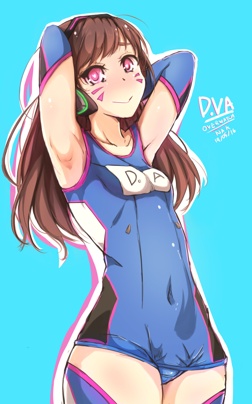 d.va (overwatch and 1 more) drawn by nakatokung