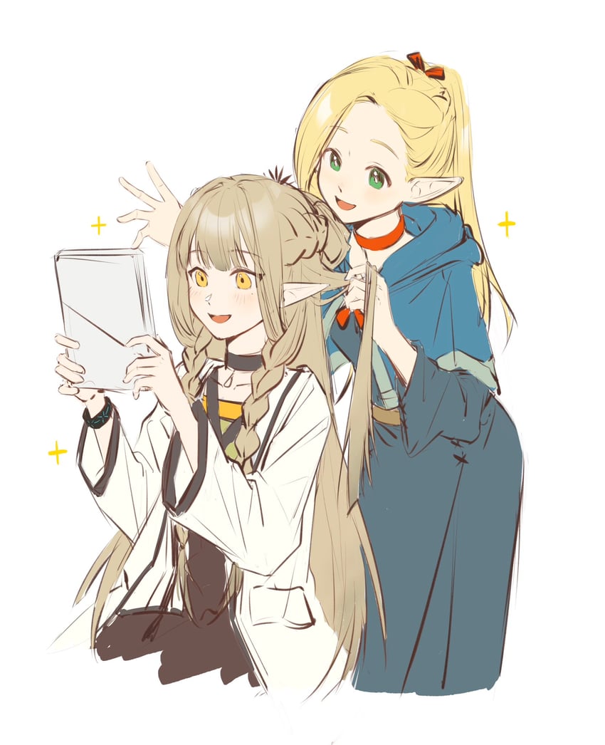 marcille donato and muelsyse (arknights and 1 more) drawn by ibuprofend