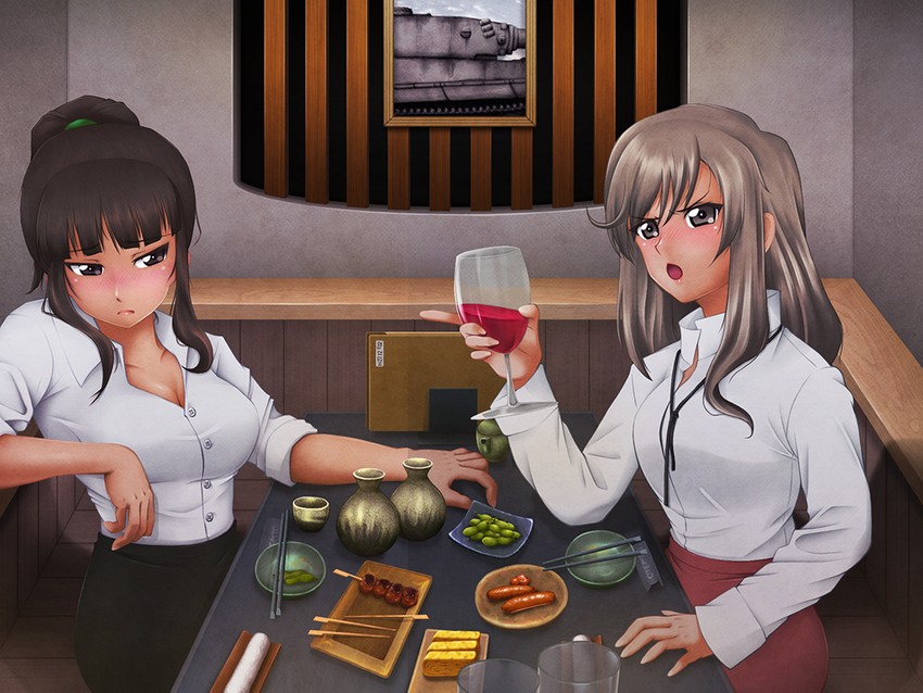 nishizumi shiho and shimada chiyo (girls und panzer) drawn by hairi