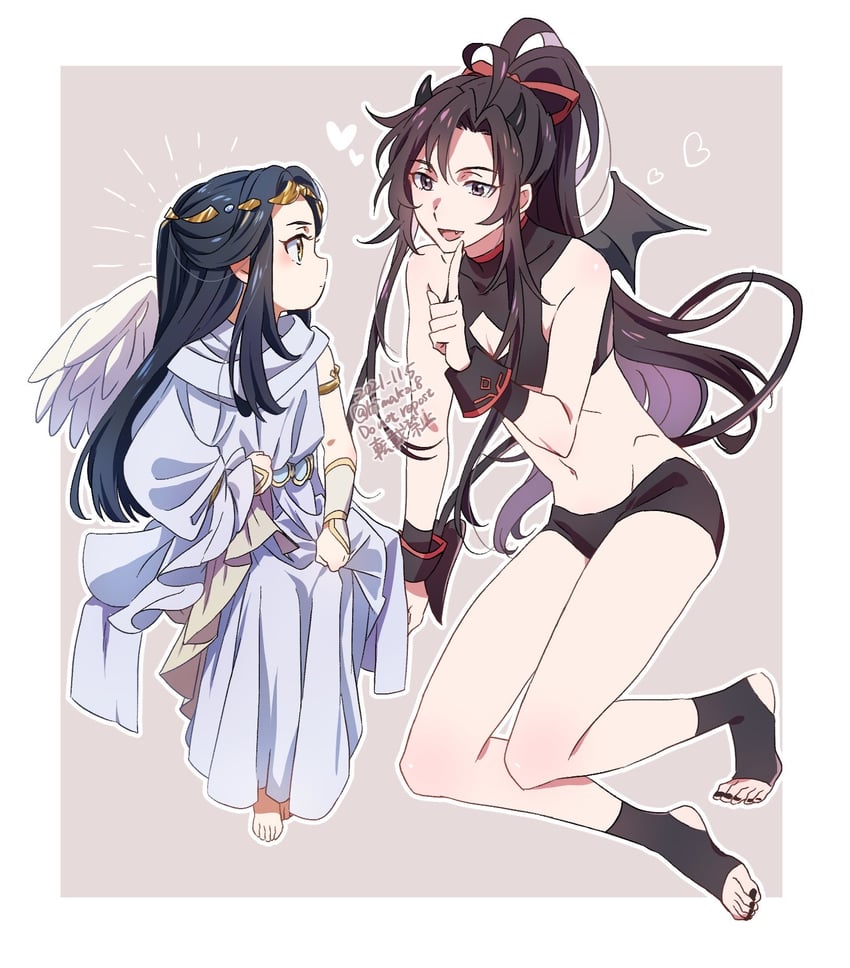 wei wuxian and lan wangji (modao zushi) drawn by kimako_(kimako_8)