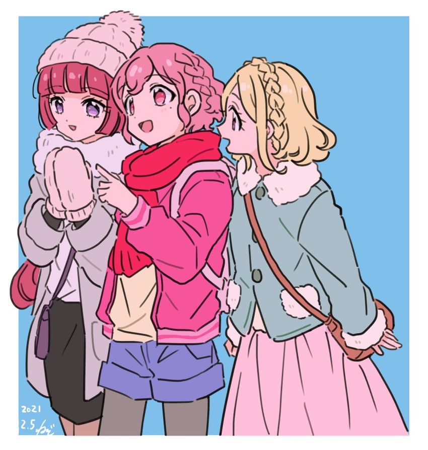 reona west, hojo sophy, and midorikaze fuwari (pretty series and 1 more) drawn by rituyama1