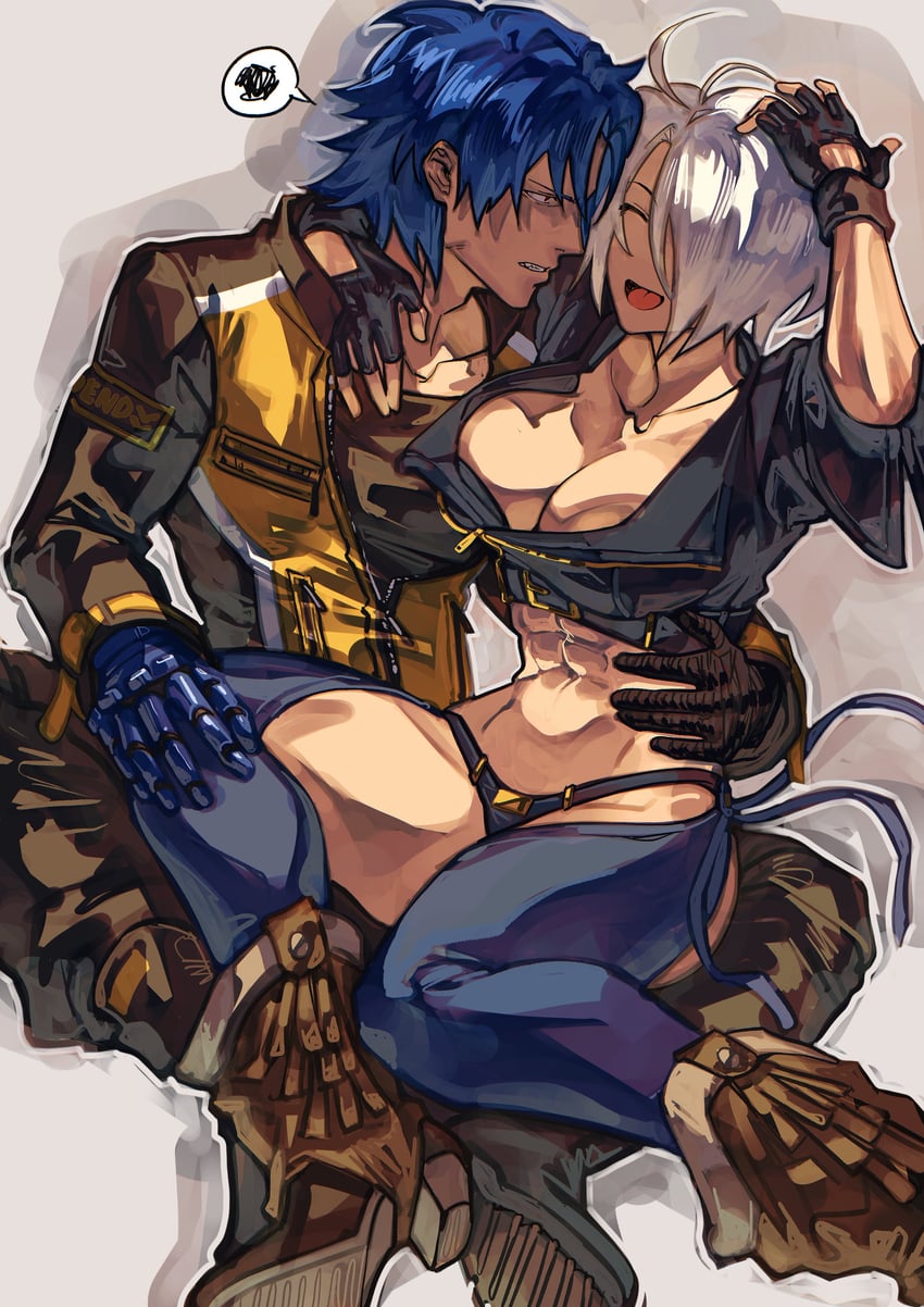 angel and krohnen (the king of fighters and 1 more) drawn by syachiiro