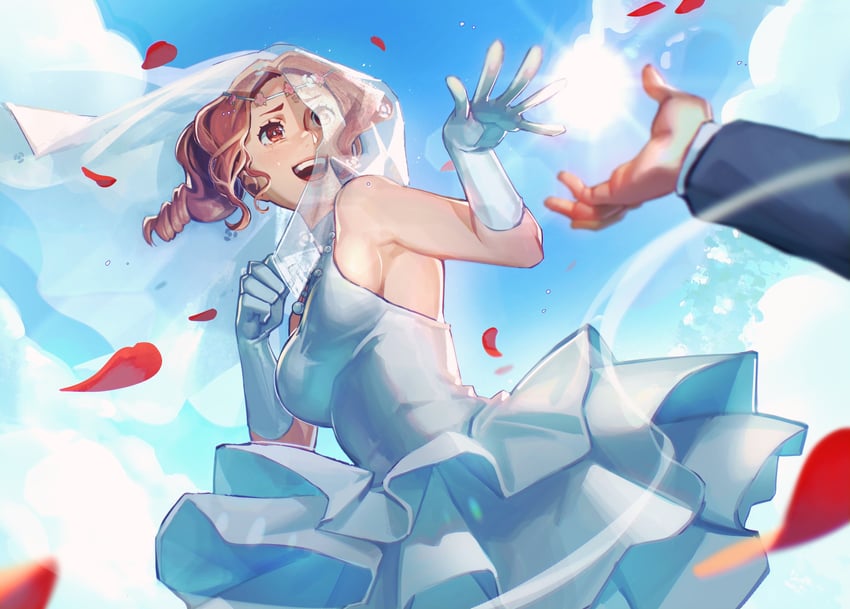 okumura haru (persona and 2 more) drawn by barley_juice