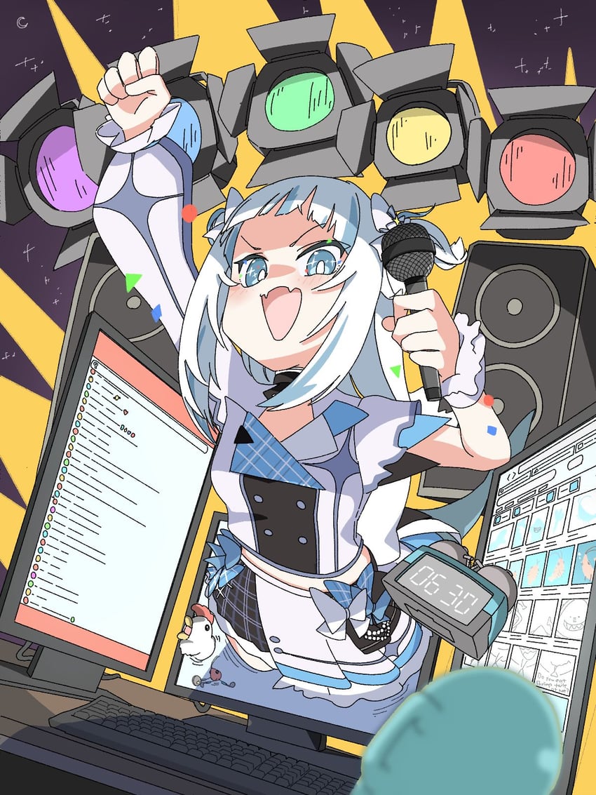 gawr gura (hololive and 1 more) drawn by soriumumik88413