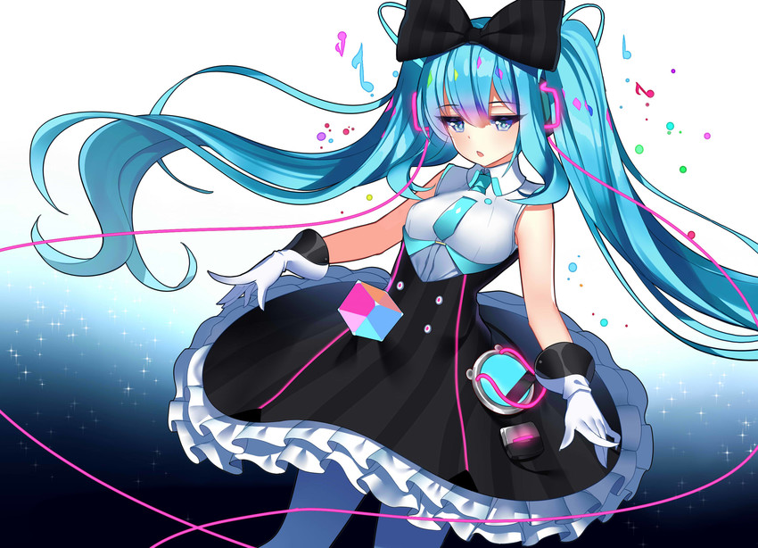 hatsune miku and magical mirai miku (vocaloid and 1 more) drawn by gendo0032