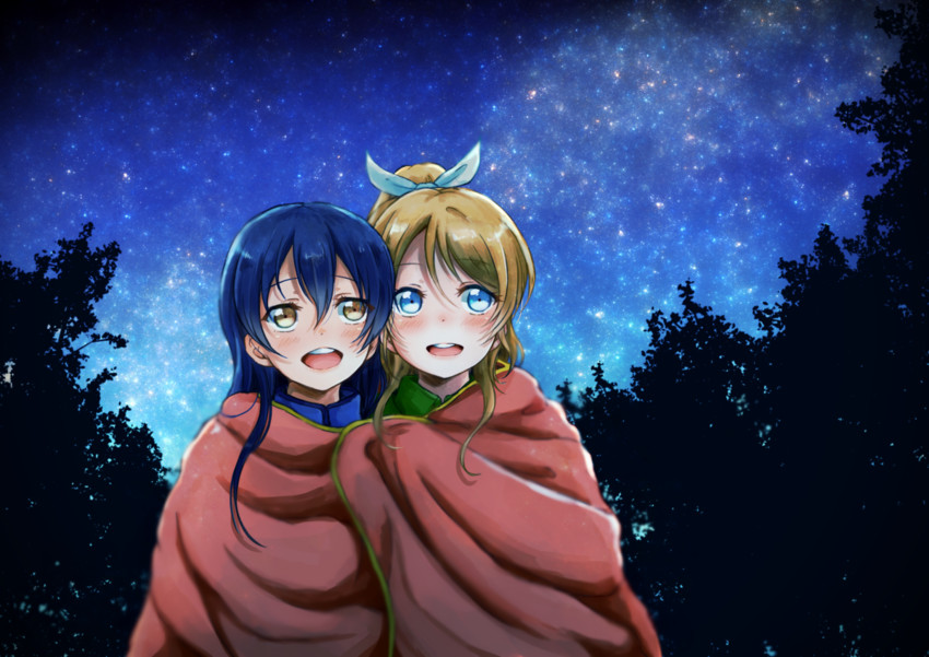 sonoda umi and ayase eli (love live! and 1 more) drawn by suito