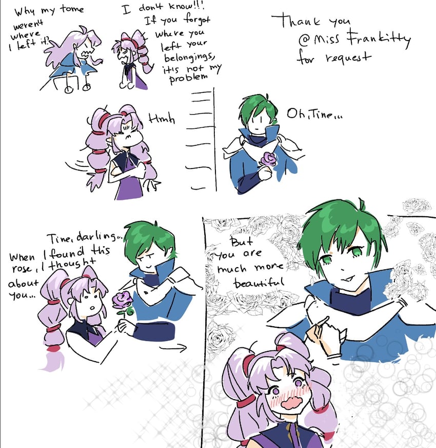 tine, arthur, and ced (fire emblem and 2 more) drawn by eili_enie