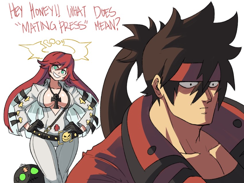 jack-o' valentine and sol badguy (guilty gear and 1 more) drawn by tina_fate