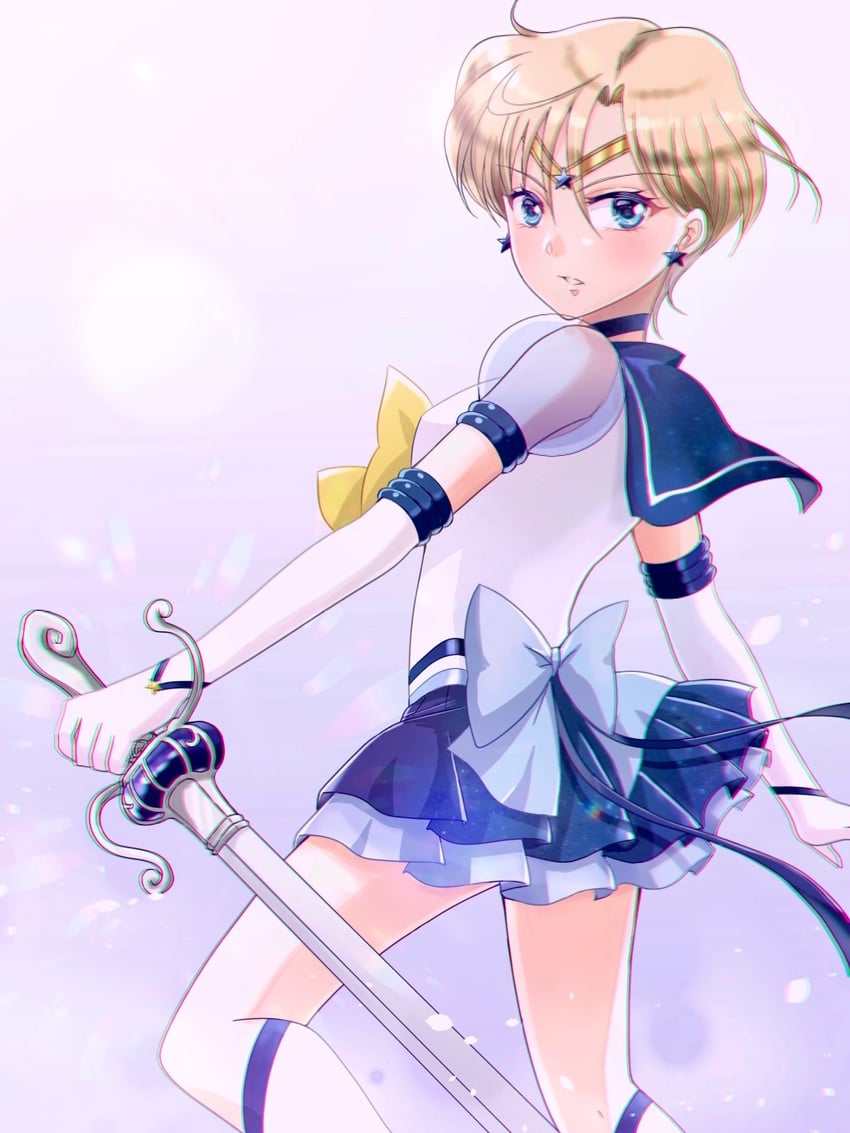 ten'ou haruka, sailor uranus, and super sailor uranus (bishoujo senshi sailor moon and 1 more) drawn by shiiba_itsuki