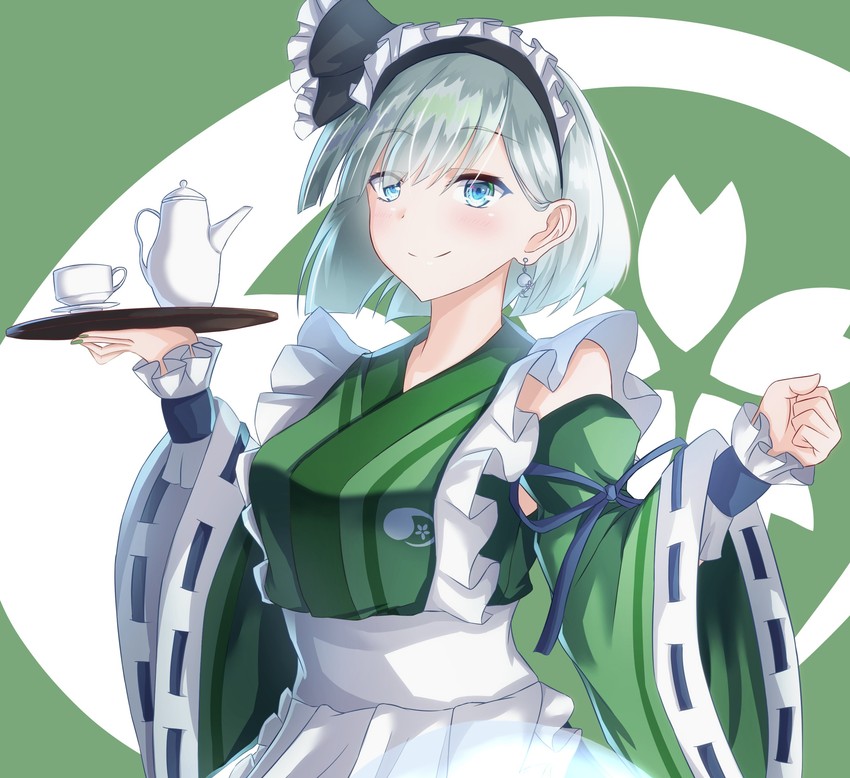 konpaku youmu (touhou and 1 more) drawn by shiranui_(wasuresateraito)