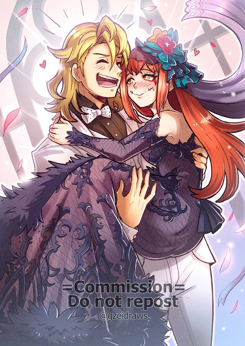 panette and amber (fire emblem and 1 more) drawn by gzei