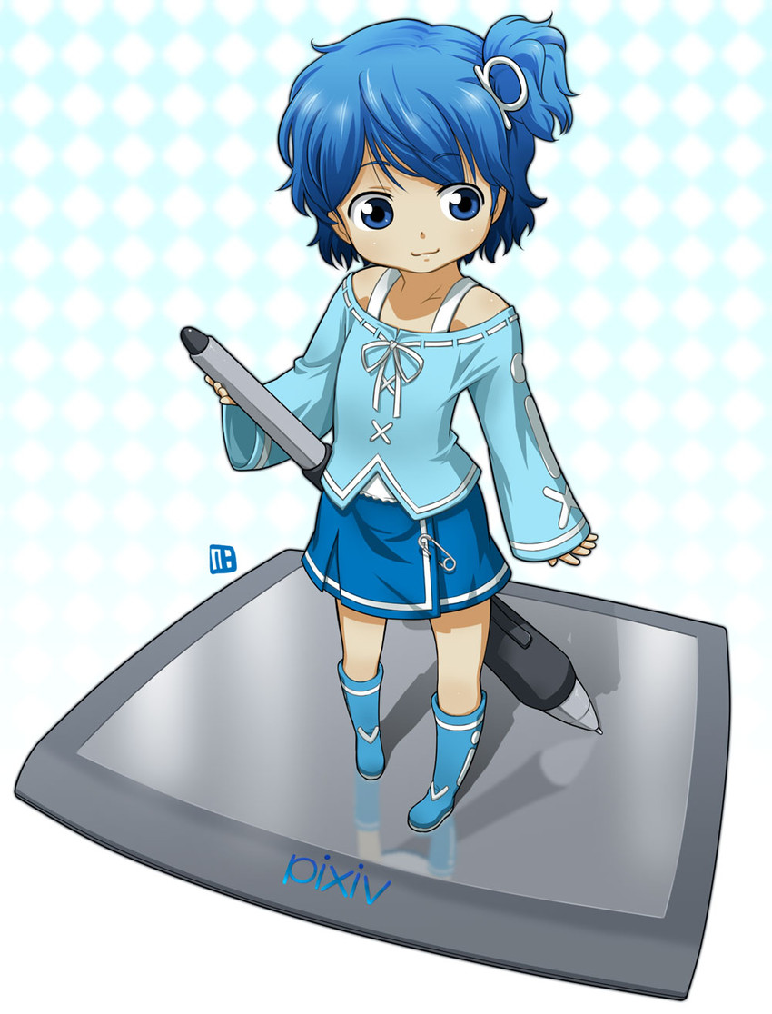 pixiv-tan (pixiv and 1 more) drawn by nagian