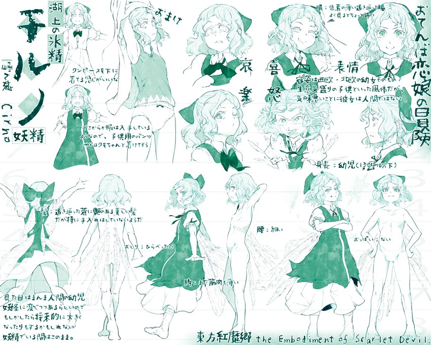 cirno (touhou and 1 more) drawn by hi_you_(flying_bear)