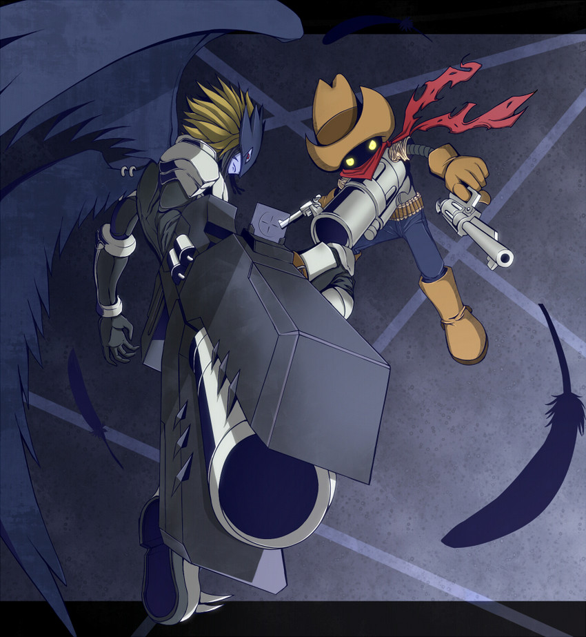 beelzebumon, beelzebumon blast mode, and revolmon (digimon and 1 more) drawn by s09v165